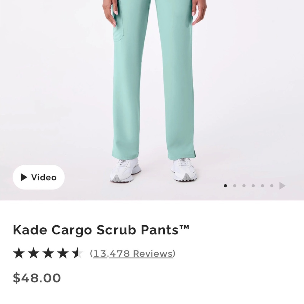 NWT!! Figs Aqua Blue Cargo Scrub Pants